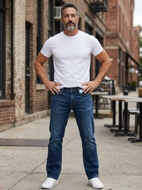 American Eagle Men's Classic Straight-Leg Jeans - Dark Blue